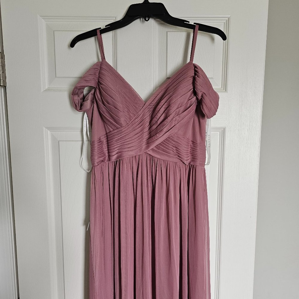 Azazie bridesmaid dress: Aja in Vintage Mauve size 12